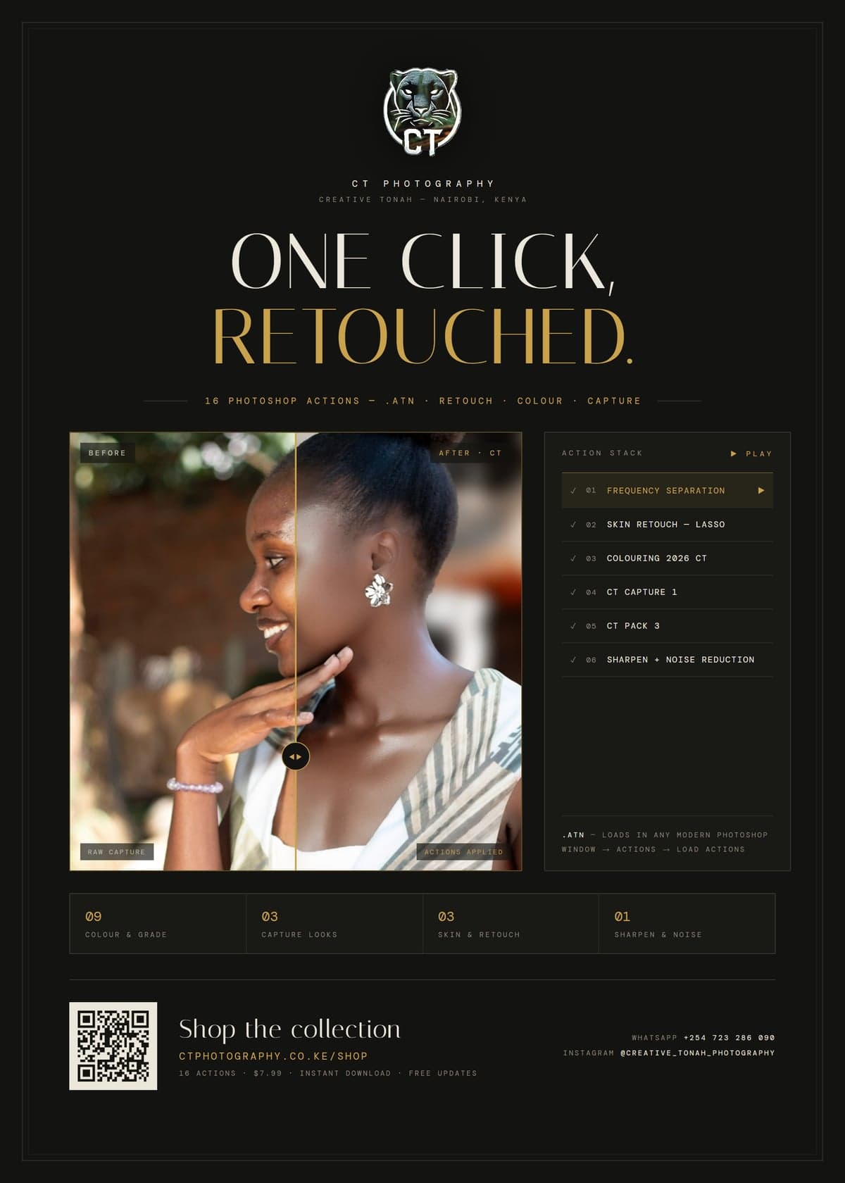 CT Photoshop Actions — Retouch, Colour & Capture